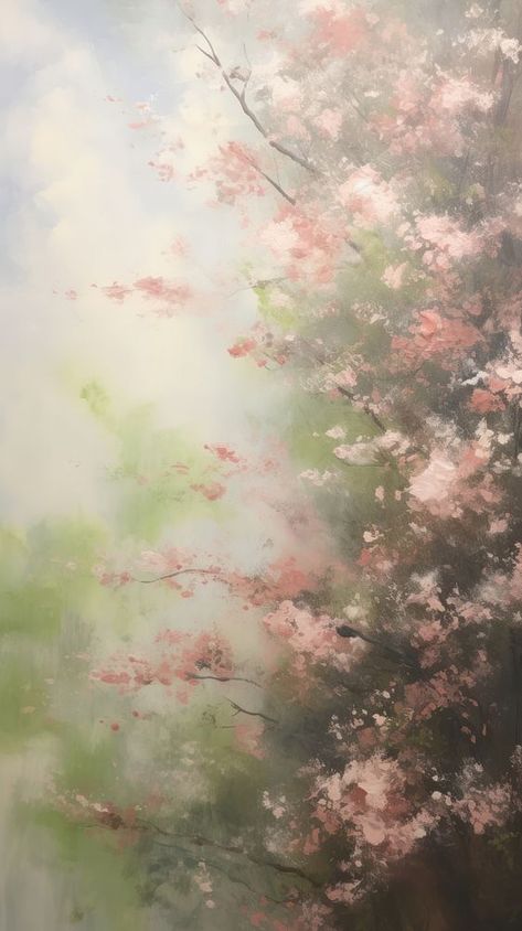 Spring outdoors painting blossom. | premium image by rawpixel.com / MParamet Painting Phone Wallpaper, Outdoors Painting, Spring Iphone Wallpaper, Wallpaper Watercolor, Watercolor Forest, Spring Images, Pink Painting, Wallpaper Abstract, Spring Wallpaper