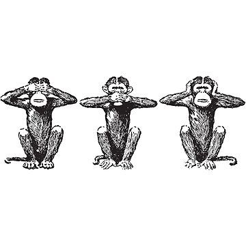 "Three Wise Monkeys" Art Print for Sale by FanekShop | Redbubble Sailor Jerry Tattoo Flash, Three Monkeys, See Tattoo, Evil Tattoo, Monkey Tattoos, Three Wise Monkeys, Graffiti Lettering Fonts, Hear No Evil, Wise Monkeys