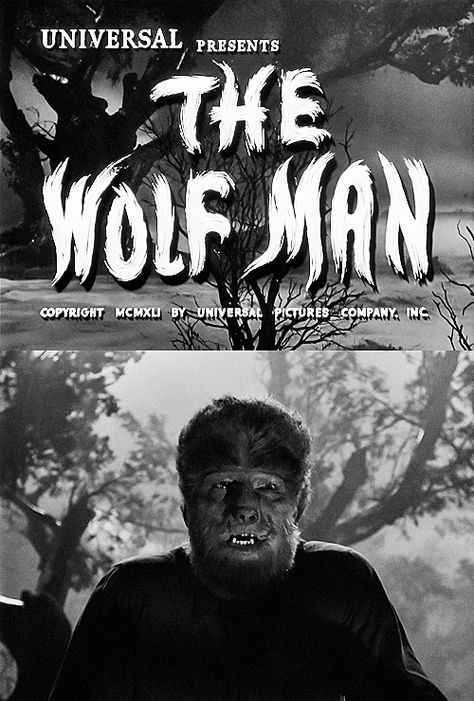 Logo Film, Classic Monster Movies, The Wolf Man, Universal Horror, Lon Chaney Jr, Old Horror, The Wolfman, Wolf Man, Lon Chaney