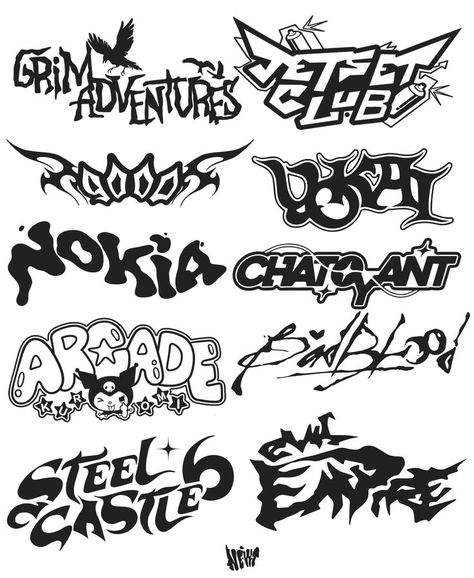 Cool Fonts Alphabet, Typographie Logo, Alphabet Graffiti, Free Fonts For Cricut, Alfabet Font, Tipografi 3d, Typographic Logo Design, Graffiti Words, Graffiti Lettering Fonts