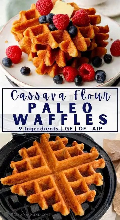 Inflammatory Meals, Almond Flour Waffles, Best Waffle Recipe, Paleo Waffles, Healthy Waffles, Cheese Waffles, Crispy Waffle, Gluten Free Waffles, Cassava Flour