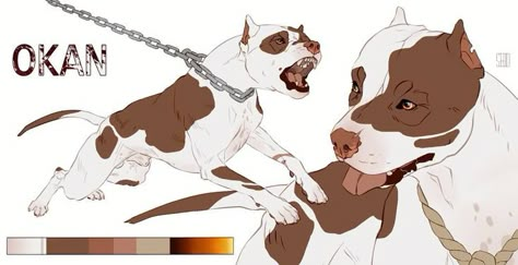 Pitbull Drawing, Anime Wolf Drawing, Dog Design Art, Cute Dog Drawing, Canine Drawing, Pitbull Art, Canine Art, Anime Animals, Animal Sketches