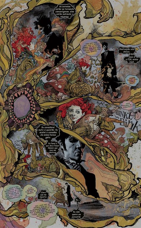 Delirium Sandman Comics, Sandman Hq, Sandman Comic Art, Neil Gaiman Art, Delirium Sandman, Sandman Comic, Sandman Neil Gaiman, Graphic Novel Illustration, Dark Elves