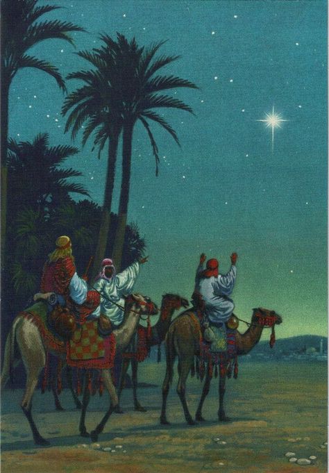 Christmas Trivia: What gift did Caspar bring? Three Wise Men Illustration, Wise Men Illustration, Men Illustration, Three Magi, Halloween Pin Up, The Three Wise Men, Roi Mage, We Three Kings, Religious Christmas Cards