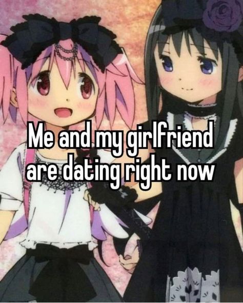 gfs Homura And Madoka, Madoka And Homura, Just Like Me Fr, Otaku Funny, What's True Love, Dont Love Me, Wish Me Luck, Me And Bae, My Gf