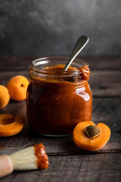 Tangy Apricot BBQ Sauce (for Grilling, Glazing & Dipping!) Apricot Bbq Sauce, Pork Ribs Grilled, Fresh Apricots, Barbecue Sauce Recipe, Bbq Sauce Ingredients, Apricot Recipes, Barbecue Sauce Recipes, Homemade Barbecue Sauce, Bbq Sauce Recipe