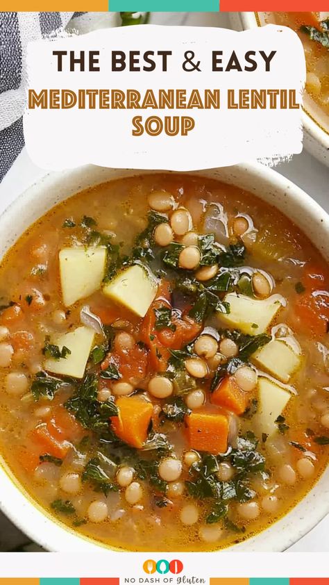 Mediterranean Lentil Soup White Lentil Soup, Lunch With Lentils, Easy Lentil Soup Crockpot, Cabbage Lentil Soup Recipe, The Best Lentil Soup, Can Lentil Recipes Healthy, Ground Beef Lentil Soup Recipes, Whole Foods Lentil Soup Recipe, Tuscan Lentil Soup