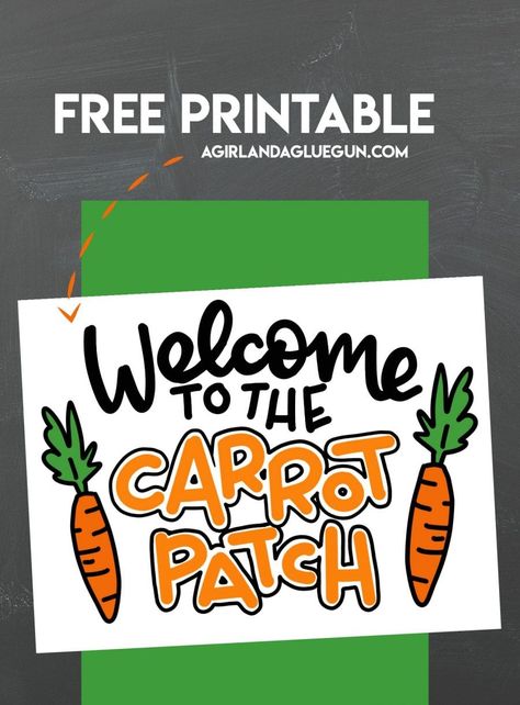 Carrot Patch, Easter Crafts Diy, Silhouette Crafts, Easter Fun, Diy Signs, Glue Gun, A Sign, Easter Crafts, Free Printables