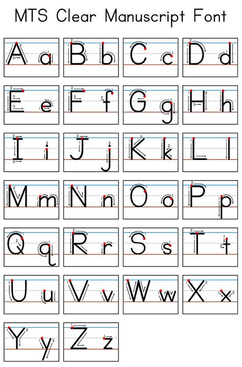 MTS Clear Manuscript Font for Teaching the Alphabet Writing Practice Kindergarten, Writing Practice Preschool, Alphabet Letter Worksheets, Alphabet Writing Practice, Printable Alphabet Worksheets, Abc Worksheets, Alphabet Kindergarten, Alphabet Worksheets Preschool, Alfabet Letters