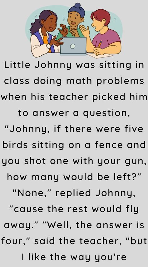 Little Johnny was sitting in class doing math problems - Funny Jokes and Story | Humors - Funny Jokes and Story | Humors Short Comics Story Funny, Funny Short Stories In Hindi, Funny Short Stories, Funny Short Stories With A Twist, Funny Story In Hindi, Funny Stories In English, Story Memes Hilarious, Short Funny Stories, Funny Corny Jokes