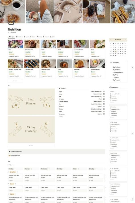 meal prep, meal ideas, meal planning ideas healthy Meal Prep Planner, Delicious Meal Prep, Meal Planning Ideas, Notion Planner, Meal Prep For Beginners, Meal Planner Template, Small Business Planner, Notion Templates, Social Media Planner