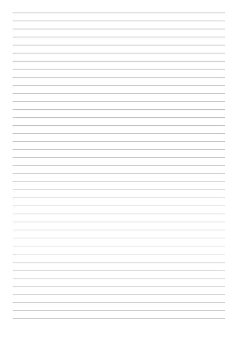 Printable Lined Paper Template with 5 mm line height. Choose page size and download for free. Line height: 5 mm Line weight: 0.2 mm Line color: gray No vertical margin  #linedpapertemplate #writing #linedpaper #plannerobsessed #Printable Writing Page Template, Goodnotes Lined Paper, Line Pages For Writing, Lined Letter Paper Printable, Goodnotes Lined Paper Template, Lined Paper Template Free Printable, Free Printable Stationery Paper No Lines, Paper Lines Free Printable, Lined Pages Printable