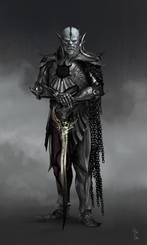 Evil Alien Concept Art, Vampire Lord, Fantasy Wizard, Vampire Stories, Creature Artwork, Vampire Art, Dnd Art, Fantasy Monster, Dark Lord