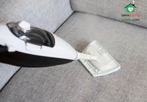 If you have a fabric sofa, it can be difficult to keep clean. Dust and dirt will collect on the surface just as they do on leather couches. Vacuuming becomes ineffective if not done daily because of all the crevices that need to be reached with a vacuum cleaner nozzle. It is important to know how to properly care for your sofa to last longer and maintain an inviting appearance. Previously, we discussed how to clean mouse dropping from sofa. This article will cover how to clean fabric sofa withou Clean A Couch, Leather Couches, Rug Doctor, Clean Sofa, Cleaning Techniques, Best Vacuum, Natural Cleaning, Cleaning Dust, Steam Cleaning