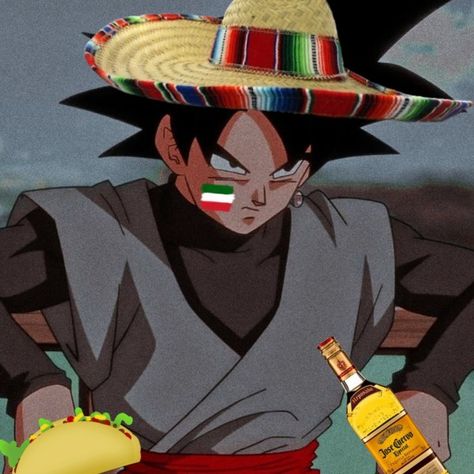 Mexican Goku, Mexican Spiderman, Anime Mexican, Border Hopper, Mexican Pfp, Finding Emo, Anime Mexico, Real Dragon, Black Memes