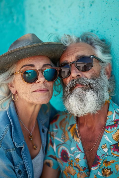 Close-Up Photo of Elderly Hipster Couple Older Couple Poses, Happy Old People, Older Couple Photography, Dream Picture, Hipster Couple, Quirky Couple, Stucco Wall, Inspirational Digital Art, Photography Movies