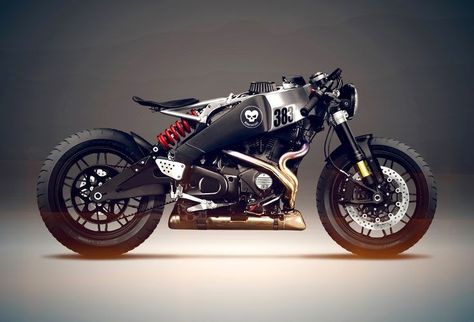 Buell Cafe Racer, Cb 750 Cafe Racer, Custom Motorcycle Builders, Buell Motorcycles, Custom Motorcycles Harley, Cafe Racer Design, Futuristic Motorcycle, Concept Motorcycles, Cb 750