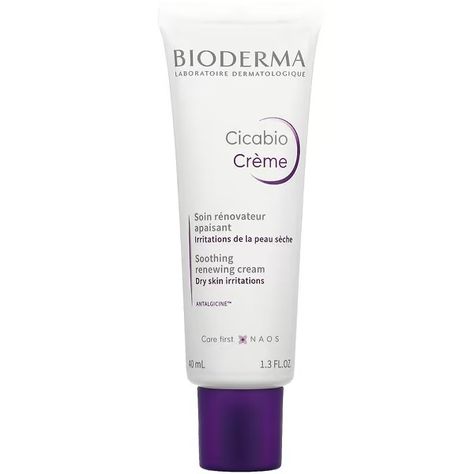 Bioderma, Cicabio, Soothing Renewing Care Cream, 1.3 fl oz (40 ml) Bioderma Cicabio, Bioderma Hydrabio, Scar Cream, Anti Redness, Repair Cream, Itchy Skin, Skin Healing, Face Skin Care, Face Moisturizer