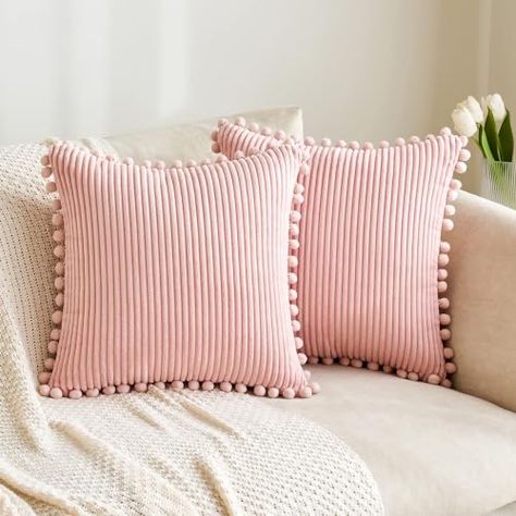 Handmade Cabinets, Pink Dorm, Pink Pillow Covers, Pink Throws, Pink Throw Pillows, Pink Pillows, Throw Pillows Bed, Pink Bedroom, Sofa Bedroom