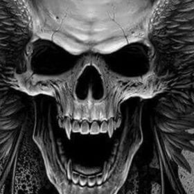 Skull With Fangs Tattoo, Skull With Sharp Teeth, Skull With Fangs, Fangs Tattoo, Snake Skull, Skull Wings, Nightmares Art, Skull Tattoo Design, Sharp Teeth