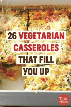 Vegetarian Casseroles, Vegetarian Casserole Recipes, Sandwich Vegetarian, Vegetarian Casserole, Veggie Casserole, Meatless Dinner, Vegetarian Main Dishes, Tasty Vegetarian Recipes, Vegetarian Dinners