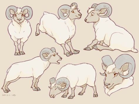 Sheep Drawing, 3d Karakter, I'm So Sorry, Animal Study, Oita, Poses References, Character Design Animation, Animal Sketches, My Works