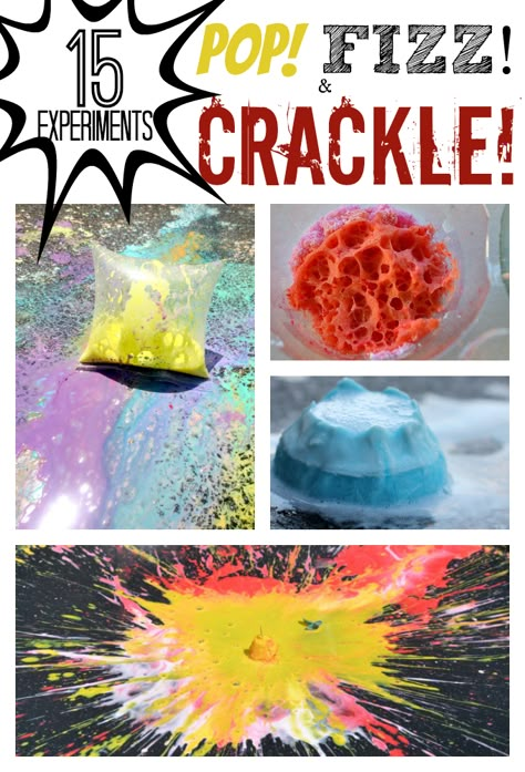 15 Science Experiments that POP, FIZZ and CRACKLE | Perfect for the 4th of July Experiments Kids, Science Camp, Summer Science, Kid Experiments, Science Party, Project For Kids, Preschool Science, Homeschool Science, Science Experiments Kids