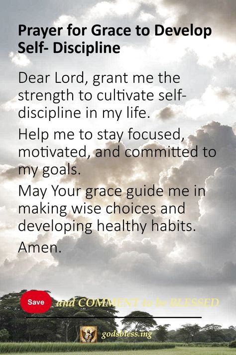 Prayer for Grace to Develop Self-Discipline Prayers For Self Discipline, Scripture For Discipline, Prayers For Discipline, Prayer For Discipline And Consistency, Prayer For Discipline, Discipline Prayer, Prayers For Self, Bible Tips, Prayer For Wisdom