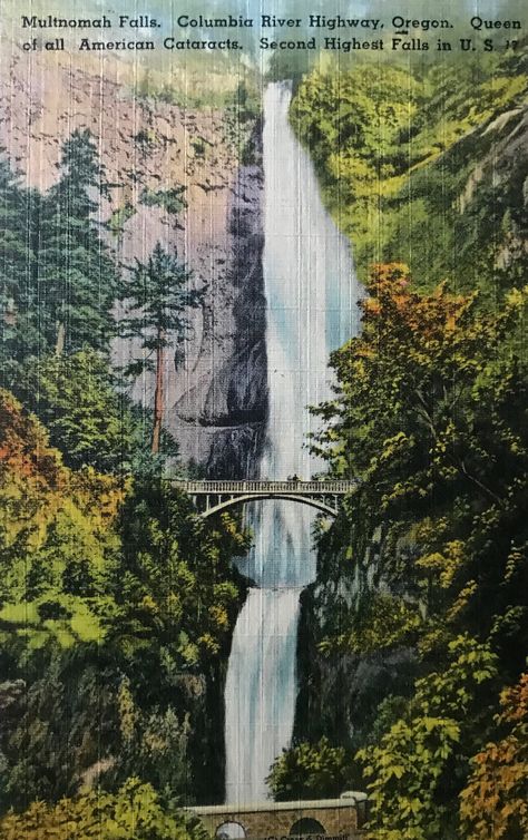 Travel Elements, Oregon History, Fall Linen, Laurel Falls, Multnomah Falls, Journal Travel, Autumn Illustration, Great River, Columbia River Gorge