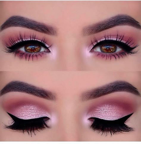 Rosa Make-up, Pink Smokey Eye, Make Up Designs, Mekap Mata, Prom Eye Makeup, Pink Eye Makeup, Make Up Inspiration, Eye Makeup Pictures, Purple Makeup