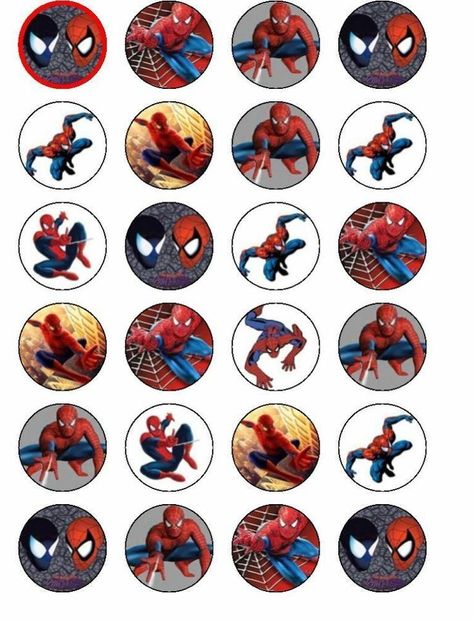 Spiderman Stickers Free Printable, Spidey Cake, Paper Birthday Cake, Spiderman Printables, Spiderman Cupcake Toppers, Spiderman 5, Birthday Cake Image, Spiderman Theme Party, Spiderman Cupcakes