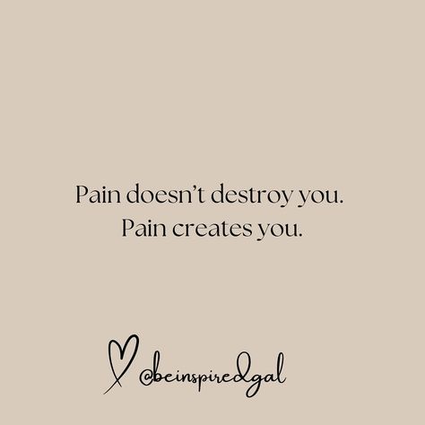 ✨Pain doesn’t destroy you; it shapes and strengthens you. When you face challenges and hardships, you grow and learn, becoming more resilient and capable. 💝Pain can teach valuable lessons, build character, and help you discover your true strength and potential.💪🏻 🤗So excited for you to be here. SHARE🫶🏼 this with a friend that needs an uplifting page and encouragement.🙏 💫Don’t forget to FOLLOW @beinspiredgal for more motivation and inspiration. self improvement, that girl, confident tips,... Confident Tips, Future Ceo, Dont Expect Anything, Rich Mindset, Build Character, Women Boss, Quotes Mindset, Women Empowerment Quotes, True Strength