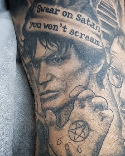 #psychopathsundays #richardramirez #nightstalker #serialkiller #horror #art #tattoo #tattoos #darkart #inkjecta #artworxchurchlane Killer Tattoos Serial, Horror Art Tattoo, Horror Movie Tattoos Sleeve, Silver Tattoo Ink, Tattoos Horror, Icon Tattoo, Silver Tattoo, Horror Movie Tattoos, Family Tattoo Designs