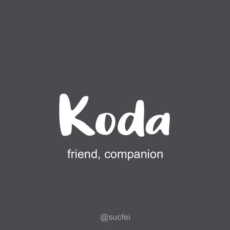 Koda Name, K Names, Rare Words, Cute Names, Skincare Brand, Unique Names, Character Names, Vimeo Logo