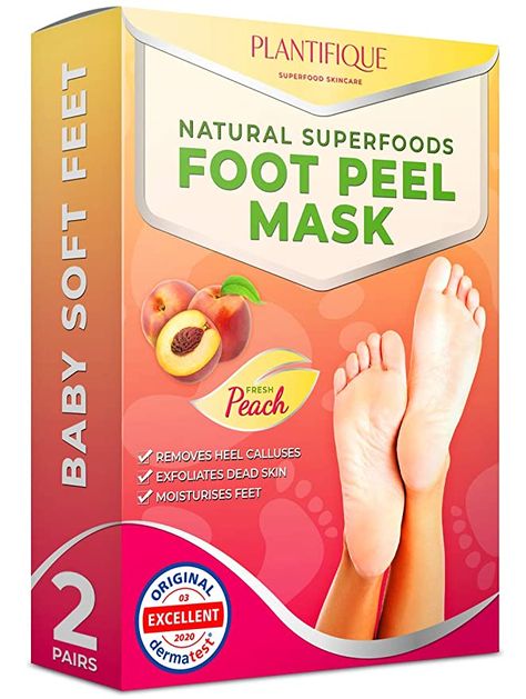 Amazon.com: DERMATOLOGICALLY CERTIFIED EXFOLIATING Foot Peel Mask for Baby Soft Feet by Plantifique- 10X MORE EFFECTIVE for Calluses, Dead & Dry Skin - DEEP Cracked Heel Repair - 2 Pairs: Kindle Store Foot Mask Peel, Foot Peel Mask, Cracked Heel, Peeling Mask, Foot Mask, Peeling Skin, Body Skin, Baby Soft