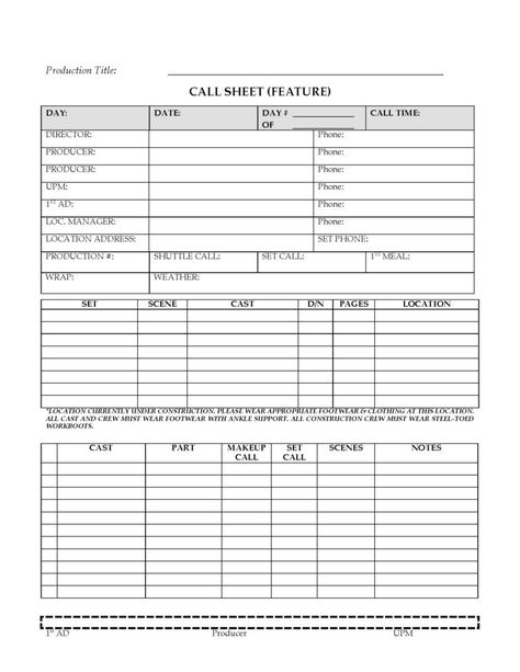 Cast And Crew Call Sheets (Film And Tv) pertaining to Blank Call Sheet Template Call Sheet Template, Word Wall Template, Template Images, Blank Business Cards, Film And Tv, Sheet Template, Contact List, List Template, Report Template