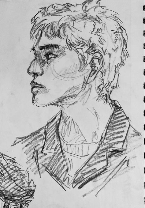 I’ve been stuggling with side profiles for years but this one is finally one I feel proud of to post about! 11/20/23 #art #artist #artwork #aesthetic #character #charcoal #sketch #sketching #sketchbook #drawing #draw #drawers Side Profile Yelling Drawing Reference, Quick Face Sketch, Side Profile Clothes, Person Sketch Reference, Men Side Profile Drawing Reference, Man Side Profile Drawing, Guy Side Profile Drawing, Side Profile Tut, Side Profile Eyes Drawing