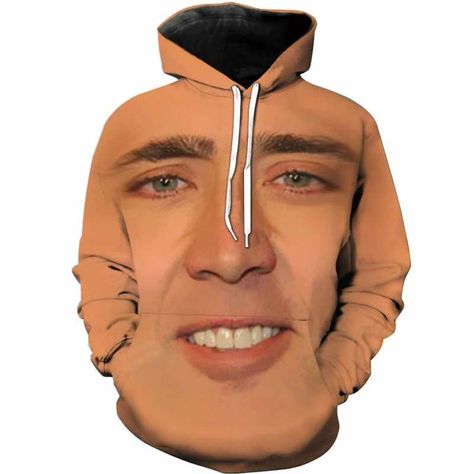 YX GIRL 2018 New Fashion Sweatshirt Men/Women Hoodies The Giant Blown Up Face Of Nicolas Cage Funny Print 3D Sweatshirts - AliExpress Nicholas Cage Face, Nicolas Cage Funny, Hoodies Cheap, Space Hoodie, Nick Cage, Nic Cage, Hoodies For Girls, Hoodies Cute, Nicholas Cage