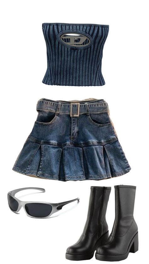 Y2K Outfit Inspo Denim Aesthetic, Dramatic Romantic, Apple Bottom Jeans, Denim Vests, Romantic Classic, Kylie Jenner Style, Concert Outfit Ideas, Apple Bottoms, Disco Outfit