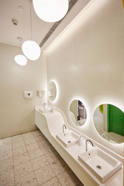 Kids Toilet Design, Kids Washroom, Toilet For Kids, Kid Playground, Children Hospital Design, Kindergarten Interior, Cafe Store, Kids Toilet, Daycare Design