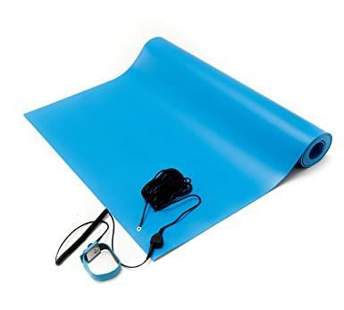 Bertech ESD Anti-Static Table Mat Kit, 18 In. x 30 In., Blue, Includes an ESD Wrist Strap and ESD Grounding Cord, MADE IN USA Fibre Optics, Shipping Supplies, Restaurant Supplies, Table Mat, Table Mats, Heating And Cooling, Wrist Strap, Ebay Finds, Sunglasses Case