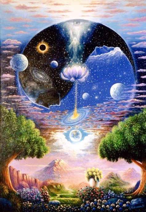 Psychadelic Art, Psy Art, Visionary Art, Arte Fantasy, Trippy Art, Hippie Art, Spiritual Art, Surreal Art, Yin Yang