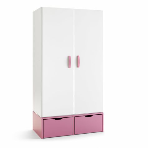 Pamplona 2 Door Wardrobe | Wayfair UK Bedroom Cupboard Ideas, Wooden Almirah, Wall Wardrobe Design, Wayfair Uk, Kids Cabinet, Almirah Designs, Tv Unit Furniture, Unique Cabinets, Baby Wardrobe