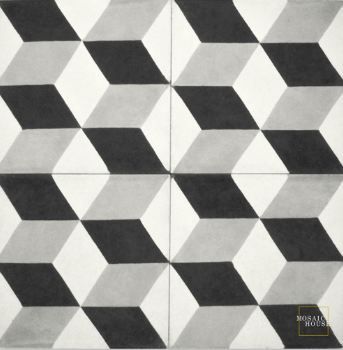 Encaustic Tile Kitchen, Cube Tile, Tile Countertop, Parlor Floor, Patterned Tile, Floor Bathroom, Tile Countertops, Tile Kitchen, Mosaic House