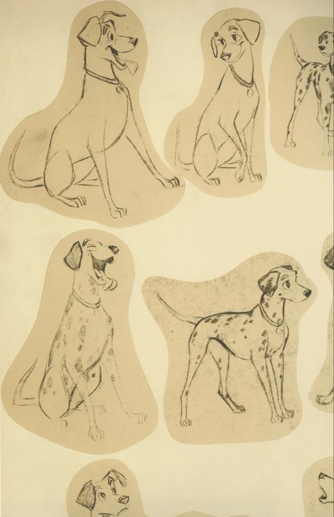 Milt Kahl, Pongo And Perdita, Dog Anatomy, Animation Art Sketches, Disney Dogs, Canine Art, Model Sheet, Disney Concept Art, Disney Animals