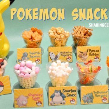 Pokemon Snack Bar, Pokemon Birthday Party Food, Pokemon Birthday Ideas, Pokemon Themed Food, Birthday Ideas Food, Pokemon Snacks, Pokemon Food, Pokemon Themed Party, Pokémon Birthday