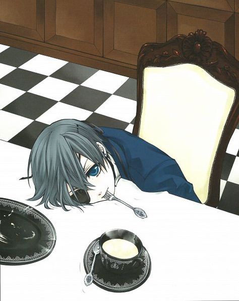 Ciel Phantomhive cute!! That is the cutest thing I have ever seen *squeals* Sebastian Ciel, Black Butler 3, Black Butler Ciel, Black Butler Anime, Black Butler Kuroshitsuji, Butler Anime, Ciel Phantomhive, Hot Anime, Fanarts Anime