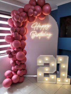 Happy Birthday Design Ideas Balloons, Neon Sign Birthday Backdrop, 21st Number Sign, Birthday 21 Decorations, 21 Birthday Balloon Arch, Happy Birthday Light Up Sign, 21 Bday Backdrop, 21 Balloon Arch, Happy Birthday Neon Sign Backdrop