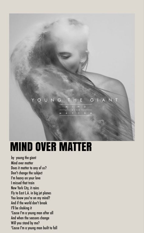 Mind Over Matter Aesthetic, Mind Over Matter Wallpaper, Mind Over Matter Song, Where Is My Mind Poster, You're On My Mind, Youre On My Mind, Young The Giant, Mini Posters, Music Poster Ideas