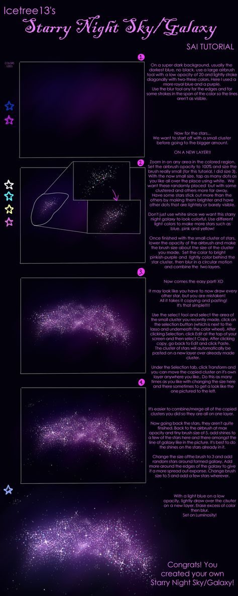 How To Draw Galaxy Digital, Space Digital Art Tutorial, Galaxy Drawing Tutorial, Space Drawing Tutorial, How To Draw Galaxy Step By Step, Night Sky Tutorial, Digital Art Galaxy, How To Draw Galaxy, Posing Drawing